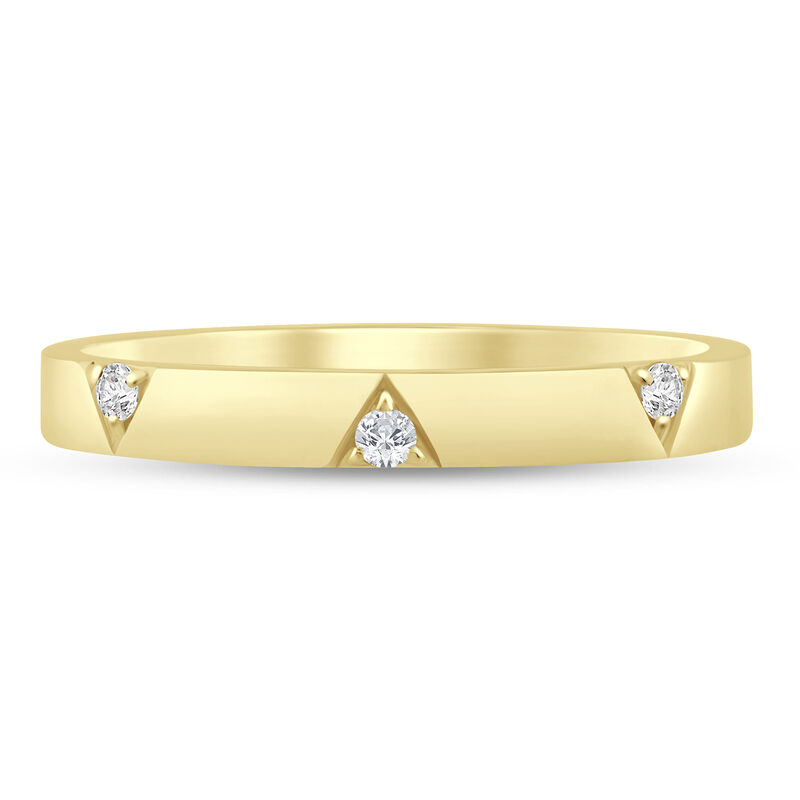 Diamond Anniversary Stack Band in 10K Gold &#40;1/10 ct. tw.&#41;