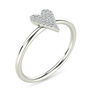 Diamond Heart Ring in 10K White Gold &#40;1/10 ct. tw.&#41;