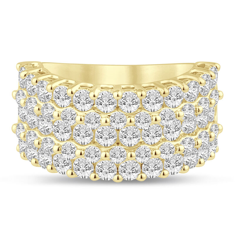 Lab Grown Diamond Five-Row Anniversary Band in 10K Gold &#40;3 ct. tw.&#41;