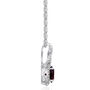 Garnet and Lab-Created White Sapphire Pendant in Sterling Silver