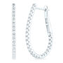 Diamond Hoop Earrings in 14K White Gold &#40;1 ct. tw.&#41;