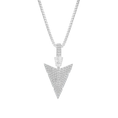Men's Diamond Arrowhead Pendant in Sterling Silver (1/2 ct. tw.)