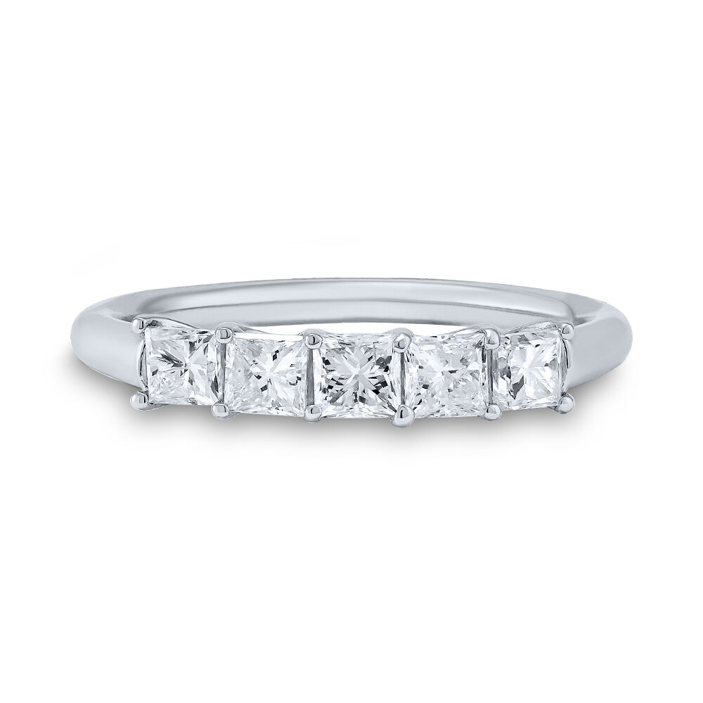 Princess cut clearance anniversary bands