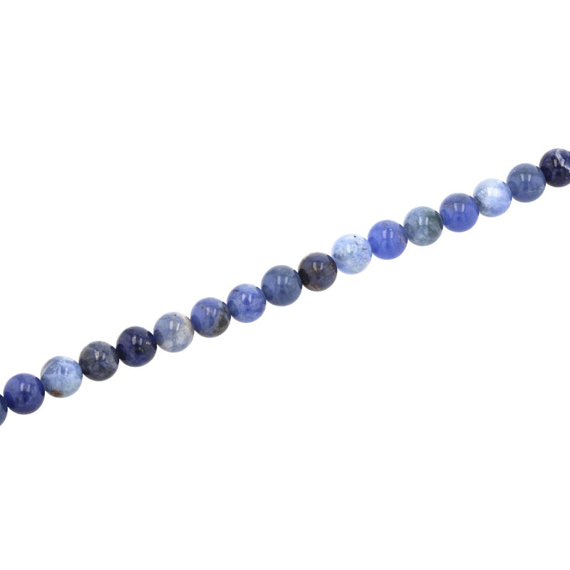 Men&#39;s Sodalite Bead Bracelet in Stainless Steel