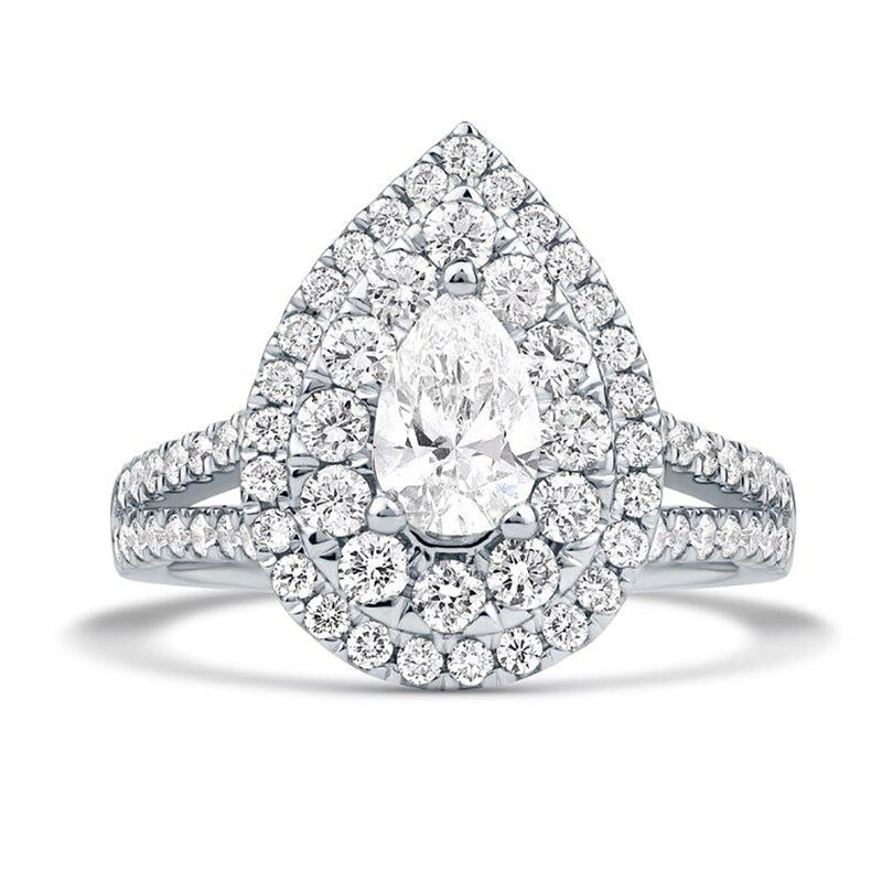 Aubrie: 1 Ct pear shaped engagement ring