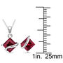 Lab Created Ruby Set in Sterling Silver 