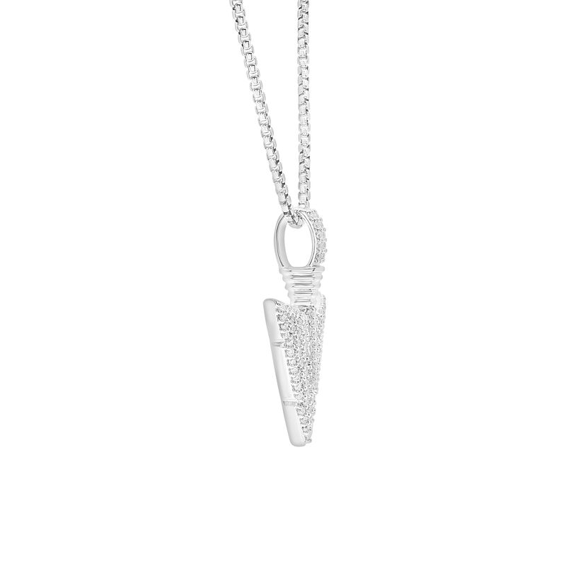 Men&#39;s Diamond Arrowhead Pendant in Sterling Silver &#40;1/2 ct. tw.&#41;