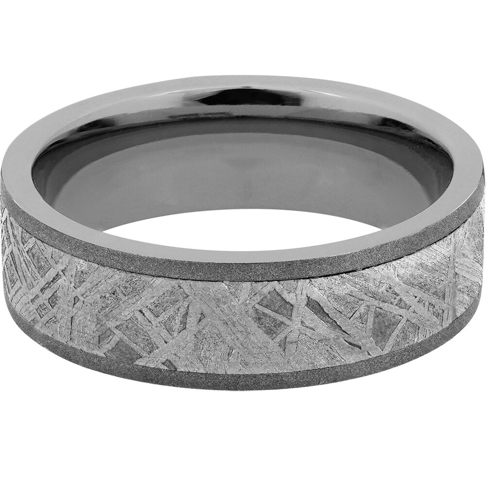 Meteorite ring sale wedding band