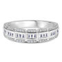 Baguette and Round Diamond Multi-Row Ring in 14K White Gold &#40;1/2 ct. tw.&#41;