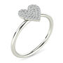 Diamond Heart Ring in 14K White Gold &#40;1/8 ct tw.&#41;