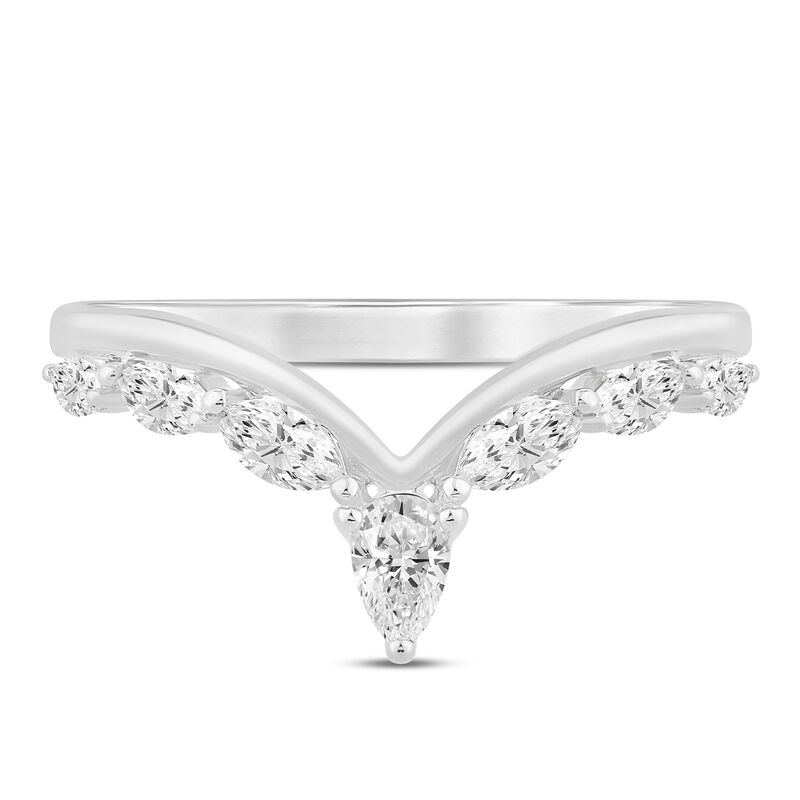 Lab Grown Diamond Pear &amp; Marquise-Cut Chevron Ring Enhancer in 14K Gold &#40;1/2 ct. tw.&#41;