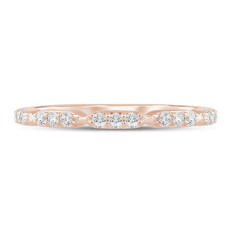 Lab Grown Diamond Pinched Stack Band in 10K Gold &#40;1/4 ct. tw.&#41;