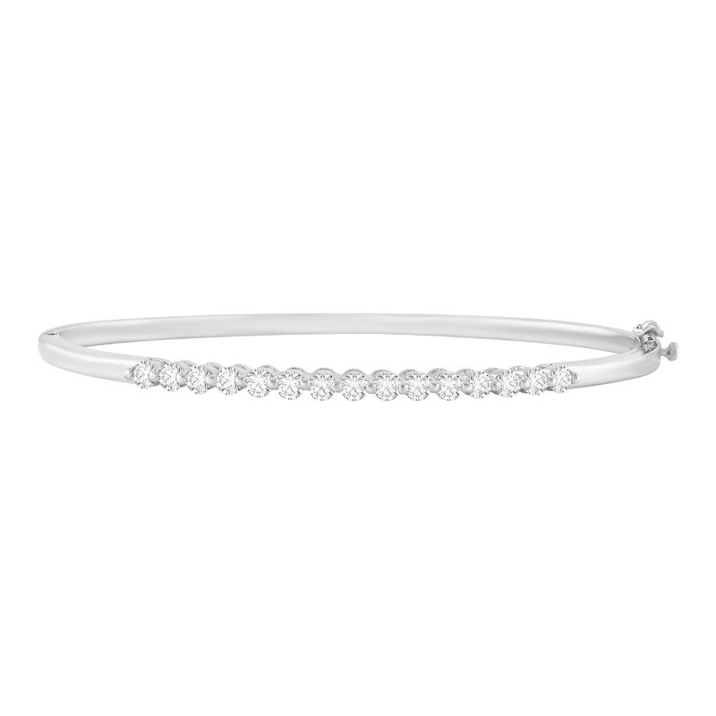 Diamond Bangle Bracelet in 14K White Gold &#40;1 ct. tw.&#41;