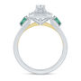 Blaire Diamond and Emerald Engagement Ring in 14K White Gold &#40;3/4 ct. tw.&#41;