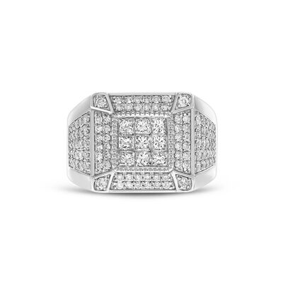 Men’s Diamond Ring in 10K White Gold (2 ct. tw.)