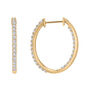 Diamond Oval Inside-Out Hoop Earrings in 10K Yellow Gold &#40;1 ct. tw.&#41;