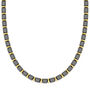 Men&#39;s Hematite Barrel Bead Necklace in Vermeil