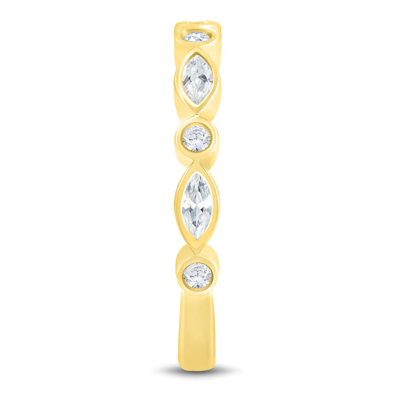 Lab Grown Diamond Bezel-Set Anniversary Band in 10K Yellow Gold &#40;1/2 ct. tw.&#41;