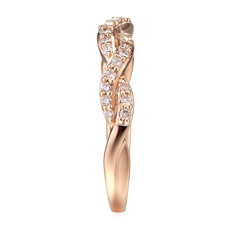 1/3 ct. tw. Diamond Twist Band in 10K Rose Gold