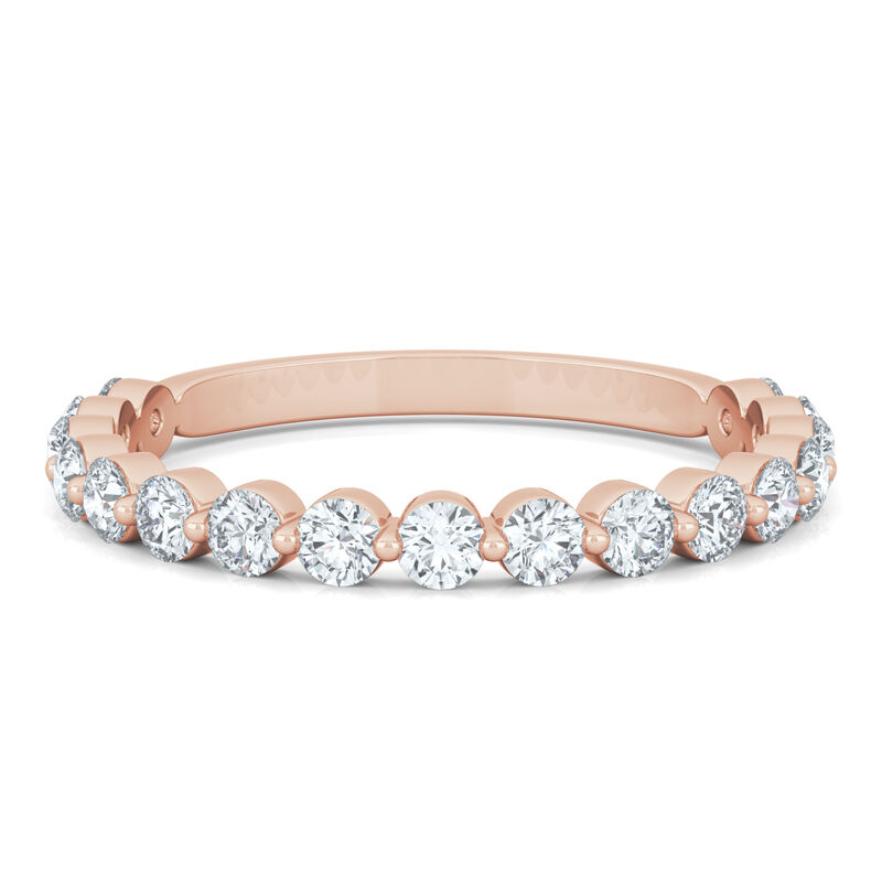 Lab Grown Diamond Wedding Band in 14K Rose Gold &#40;1/2 ct. tw.&#41;