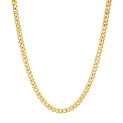 Cuban Chain Necklace in Vermeil, 3.6MM, 17