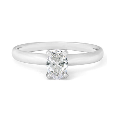 1/2 ct. tw. Diamond Solitaire Ring in 14K White Gold