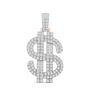 Lab Grown Diamond Dollar Sign Charm in 10K Rose Gold &#40;2 1/2 ct. tw.&#41;