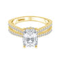 Clover Lab Grown Diamond Elongated Cushion-Shaped Engagement Ring in 18K yellow gold &#40;2 1/2 ct. tw.&#41;