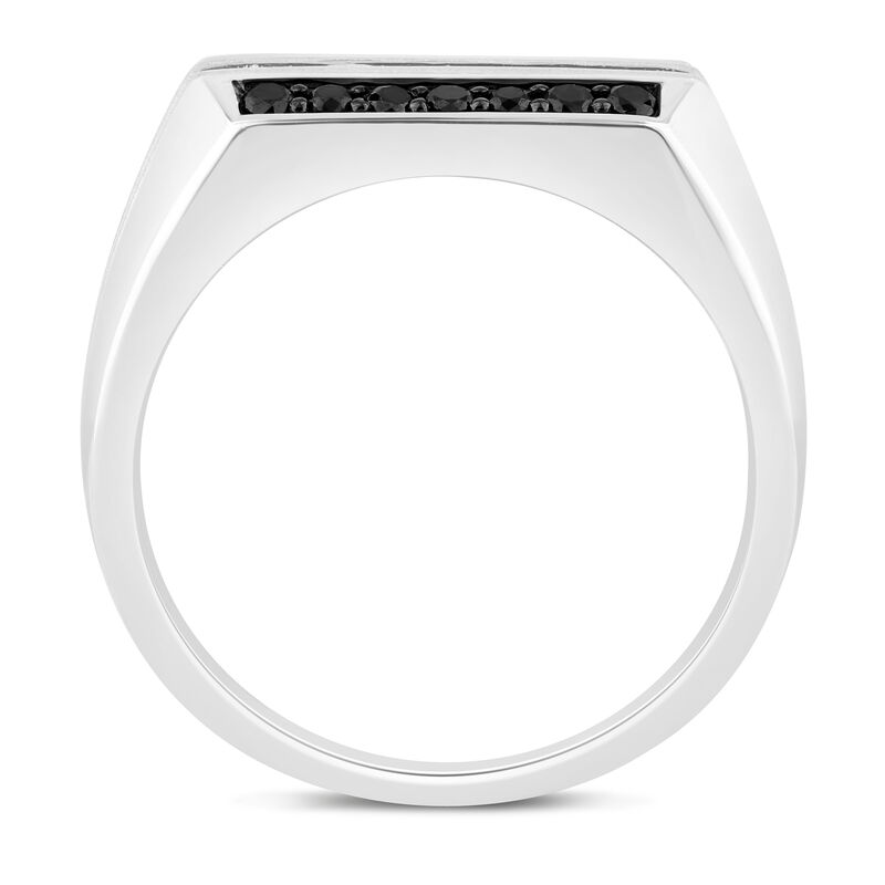 Men&#39;s Black &amp; White Diamond Ring in 10K White Gold &#40;1 1/4 ct. tw.&#41;