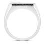 Men&#39;s Black &amp; White Diamond Ring in 10K White Gold &#40;1 1/4 ct. tw.&#41;