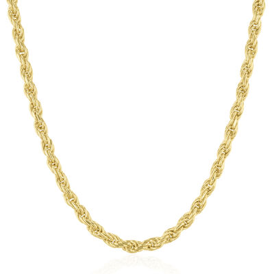 Men's Rope Chain in Vermeil, 3.5MM, 20