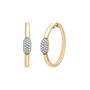 Diamond Oval Cluster Hoop Earrings in Vermeil &#40;1/5 ct. tw.&#41;