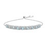 Sky Blue Topaz Bolo Bracelet in Sterling Silver