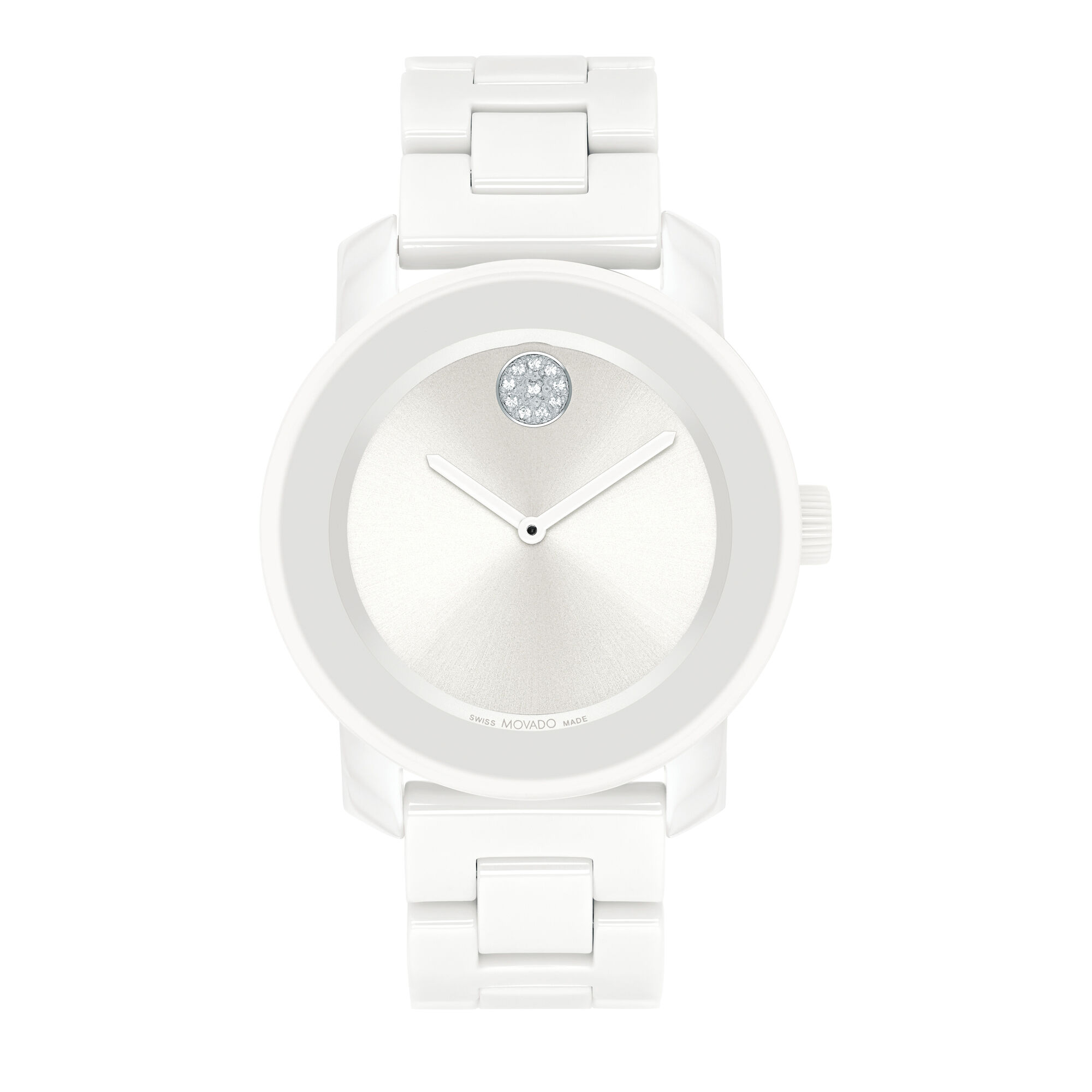 DAR Ceramic White Chain White Dial Men Watch 401064 – Luxury D'Allure