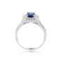 Blue Sapphire and Diamond Ring in 10K White Gold &#40;5/8 ct. tw.&#41;