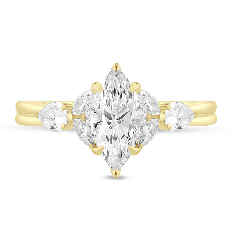 Winnie Marquise-Shaped Engagement Ring in 14K Yellow Gold &#40;1 3/8 ct. tw.&#41;