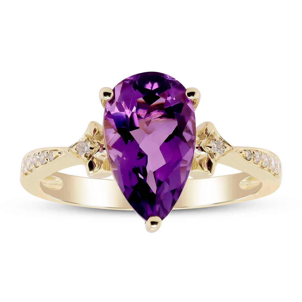 Amethyst sale pear ring