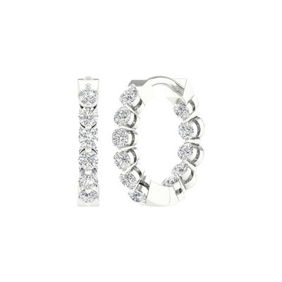 Lab Grown Diamond Inside-Out Hoop Earrings (1 ct. tw.)