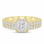 1 3/4 ct. tw. Princess-Cut Diamond Halo Engagement Set in 14K Yellow Gold