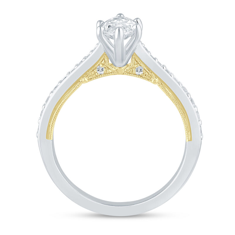 Fallon Diamond Engagement Ring in 14K White and Yellow Gold &#40;1 1/5 ct. tw.&#41;