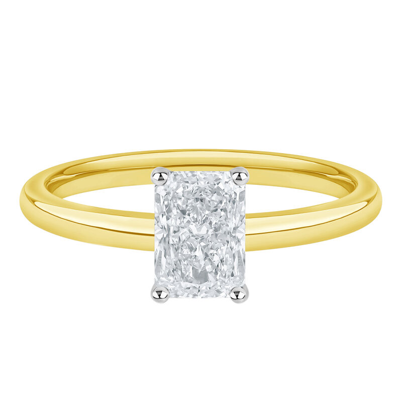 Diamond Radiant-Cut Solitaire Engagement Ring in 14K Yellow Gold &#40;1 ct.&#41;