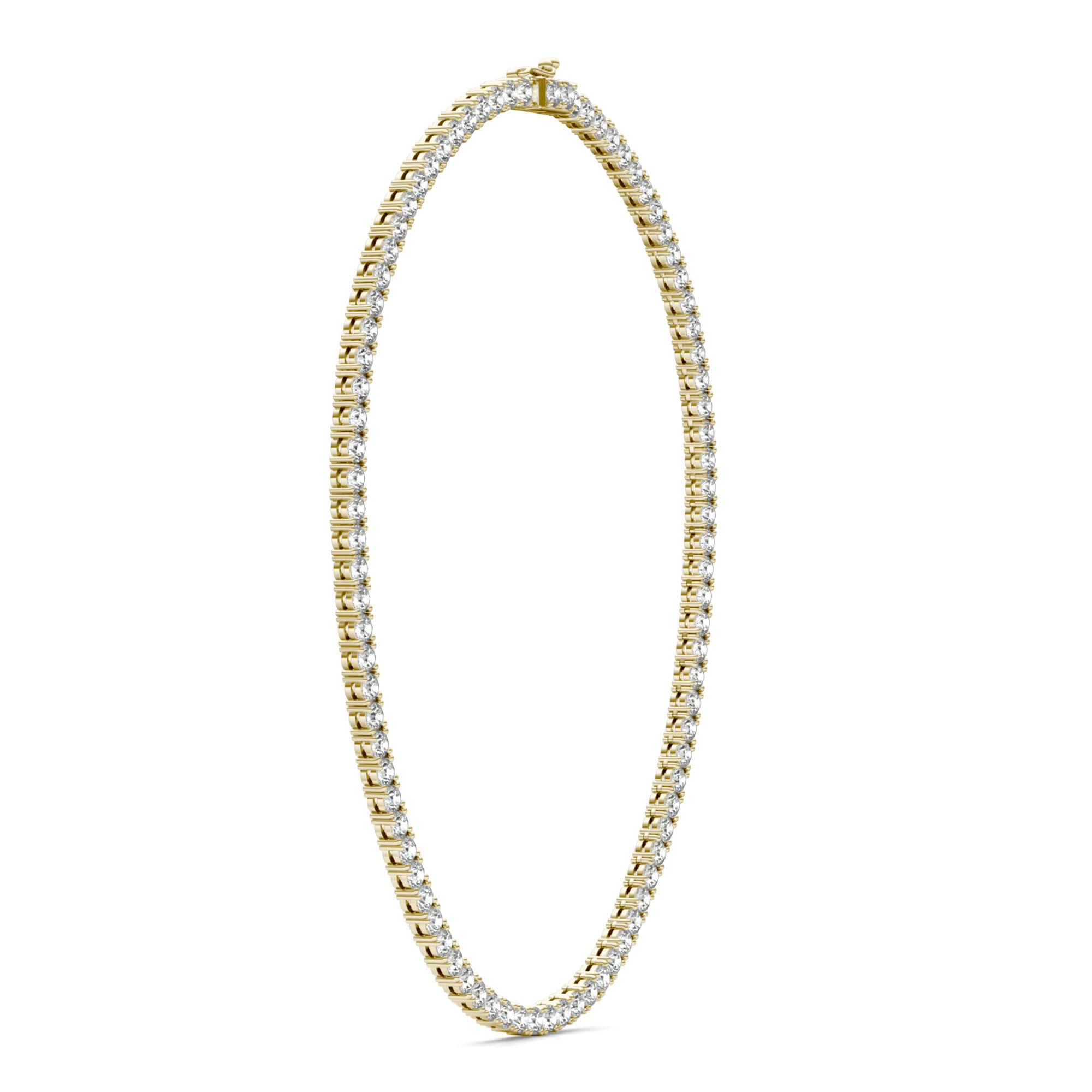 2.10 CT. Tennis Necklace in 10K Yellow Gold (4 Prong) – White Carat - USA &  Canada
