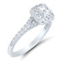 Lab Grown Diamond Cushion Halo Engagement Ring Set in 10K White Gold &#40;1 ct. tw.&#41;