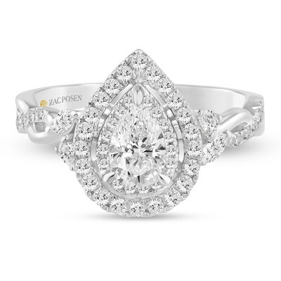 Jada Diamond Halo Engagement Ring in 14K Gold