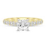 3/8 ct. tw. Diamond Semi-Mount Engagement Ring in 14K Yellow Gold and 14K White Gold