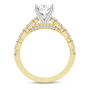 3/8 ct. tw. Diamond Semi-Mount Engagement Ring in 14K Yellow Gold and 14K White Gold