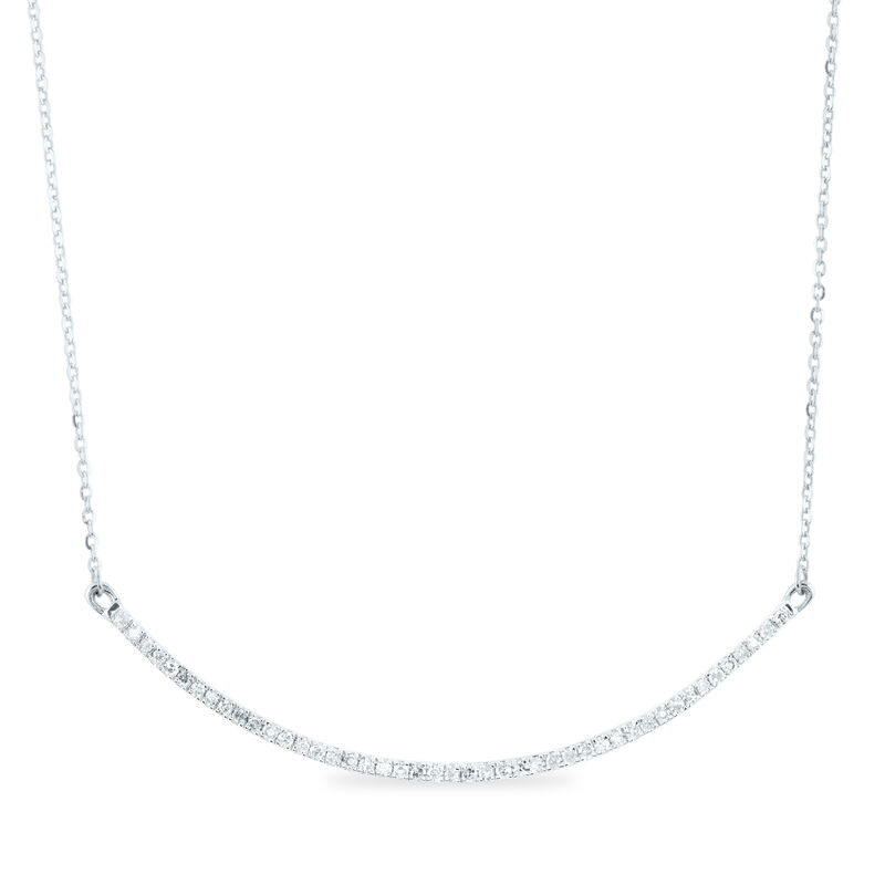 Diamond Necklace in 14K White Gold &#40;1/4 ct. tw.&#41;