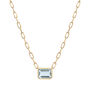 Gemstone Emerald-Cut Necklace in Vermeil