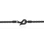 Men&#39;s Bullet Link Chain in Black Stainless Steel, 3MM, 22&quot;