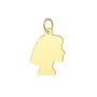 Girl Silhouette Charm in 10K Yellow Gold